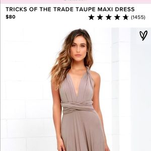 Lulus multi way taupe dress size S